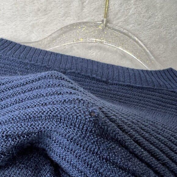 Neve Sweater Mens XL Merino Wool Blue V Neck Pullover - Picture 9 of 12